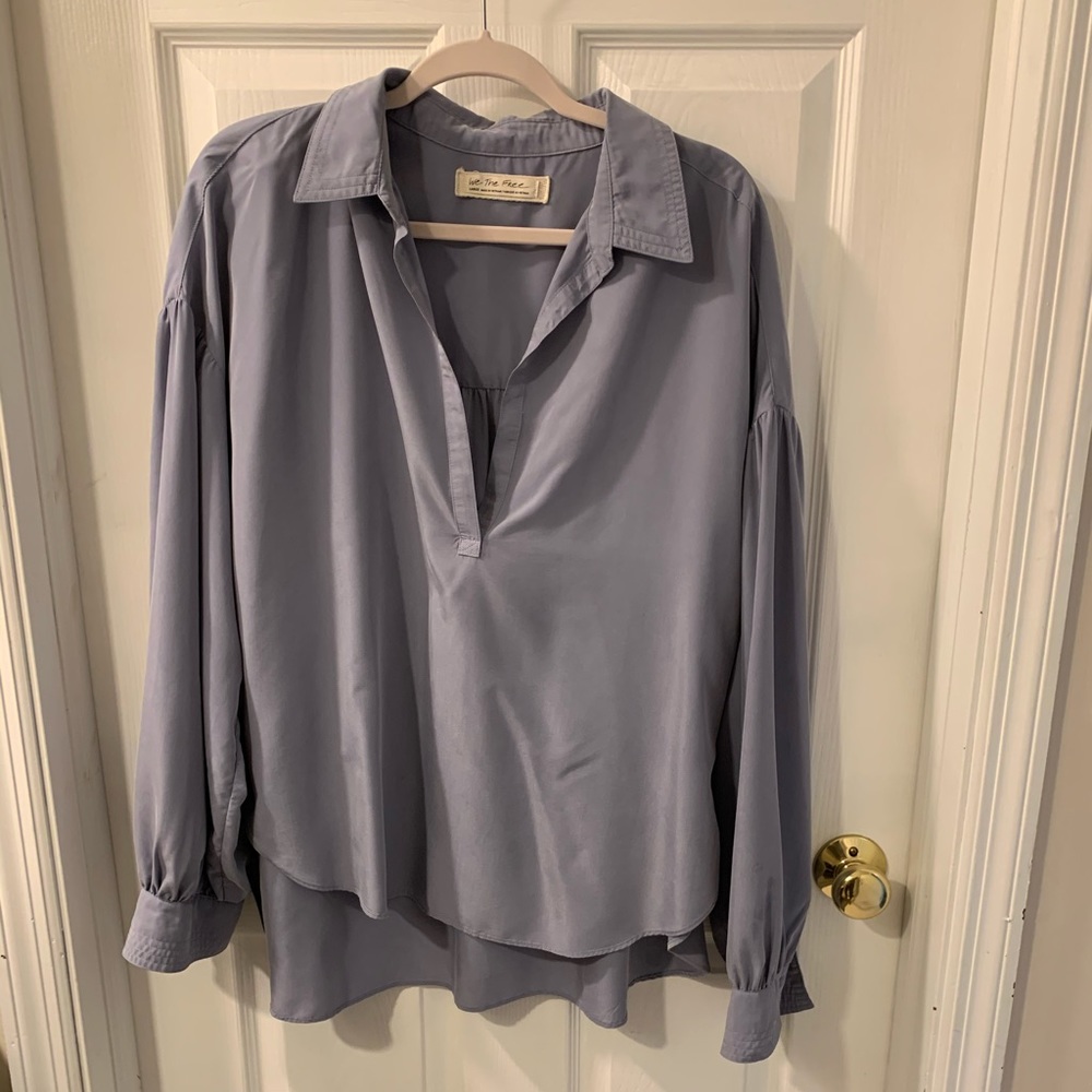 Light Cuffed and Collared Blouse